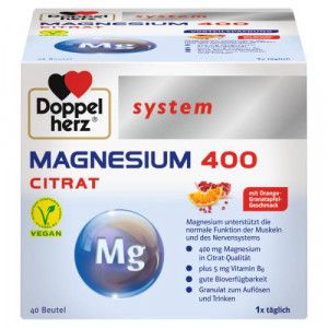 DOPPELHERZ Magnesium 400 Citrat system Granulat