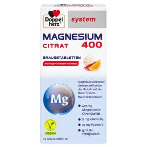 DOPPELHERZ Magnesium 400 Citrat system Brausetabl.